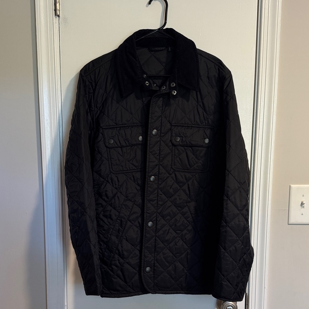 Barbour Men's Black Quilted Shirt Jacket